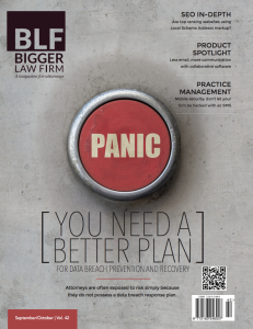 Latest Bigger Law Firm Magazine focuses on digital security.