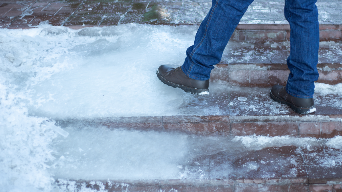 Ice Sidewalk Steps 1