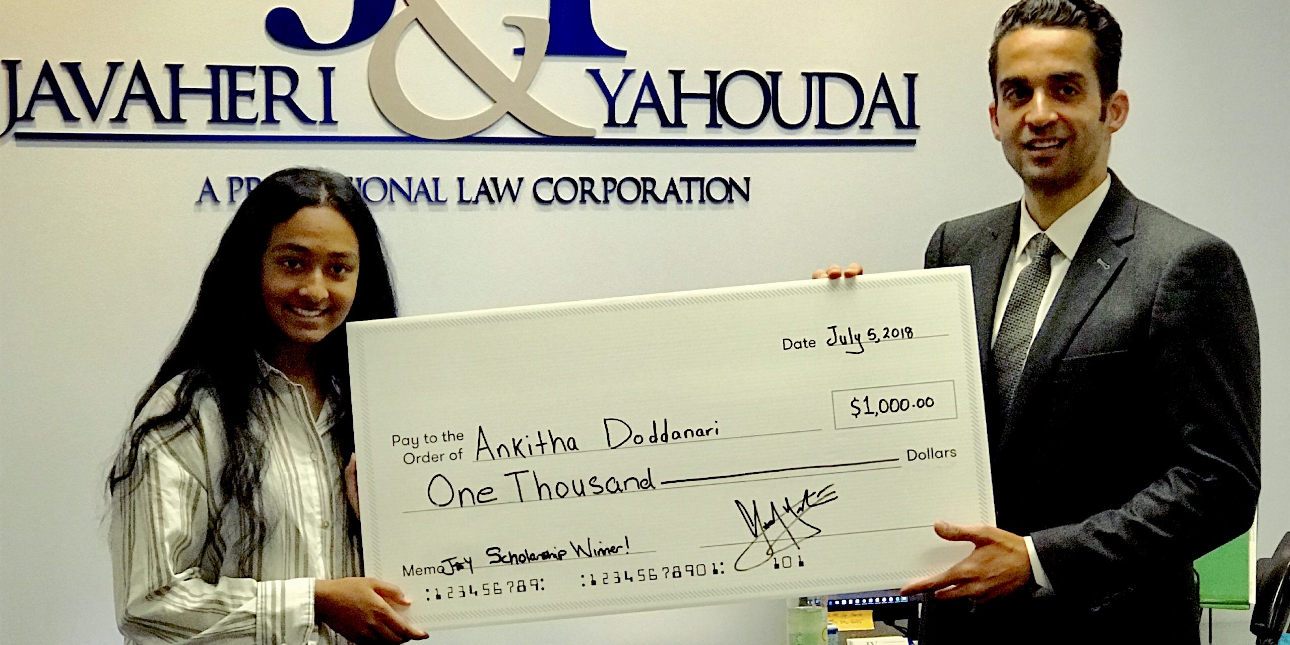 J&Y Scholarship Winner, Ankitha Doddanari’